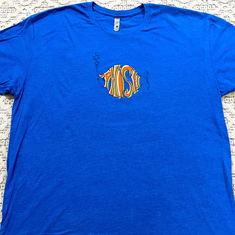🎸 '19 Phish Band Clean Blue & Orange Tour 2019 Female Bubble Blow Back Soft Tee